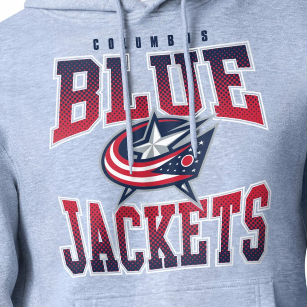 Columbus Blue Jackets Starter Comic Style Team Graphic Hoodie Gray