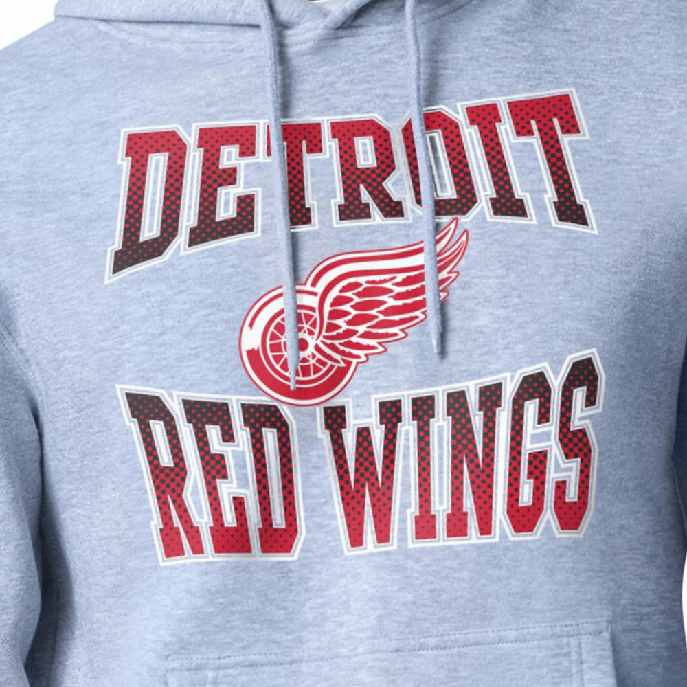 Detroit Red Wings Starter Comic Style Team Graphic Hoodie Gray