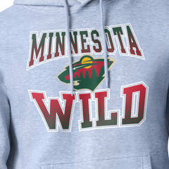 Minnesota Wild Starter Comic Style Team Graphic Hoodie Gray