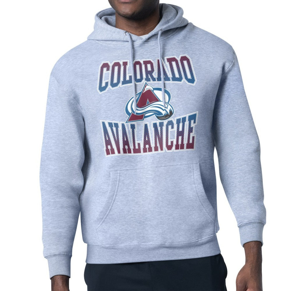 Colorado Avalanche Starter Comic Style Team Graphic Hoodie Gray