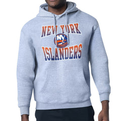 New York Islanders Starter Comic Style Team Graphic Hoodie Gray