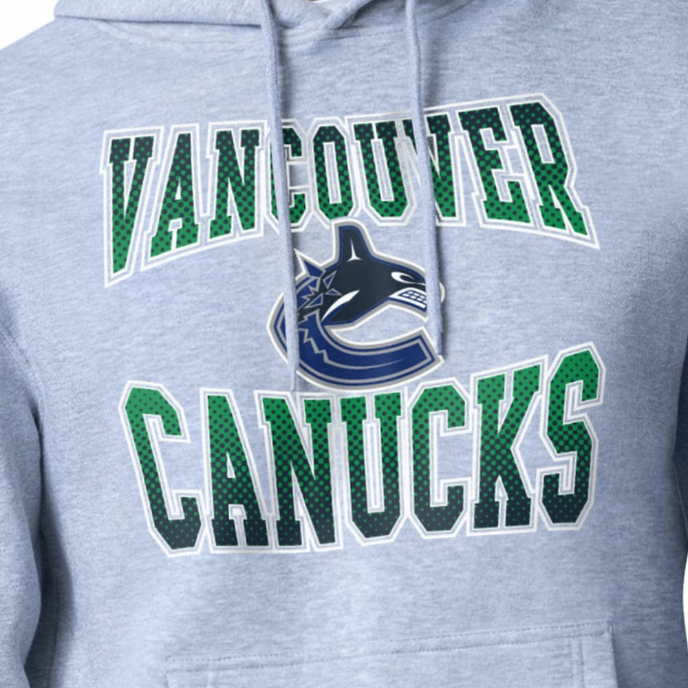 Vancouver Canucks Starter Comic Style Team Graphic Hoodie Gray