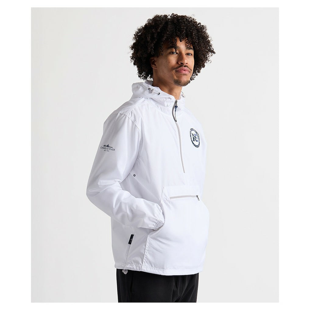 Charles River x New England Patriots Pack-N-Go Half-Zip Hoodie - White online