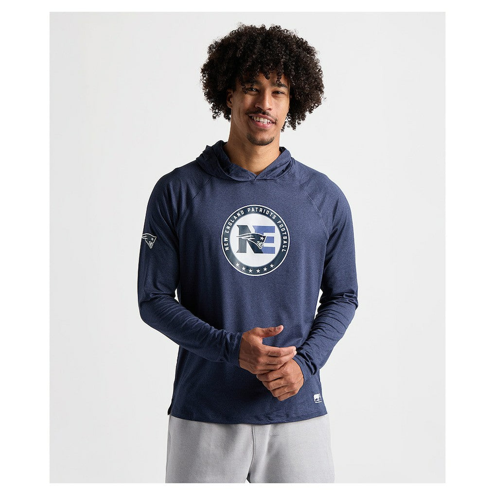 Charles River x New England Patriots Cayak Hooded Long Sleeve T-Shirt - Navy online