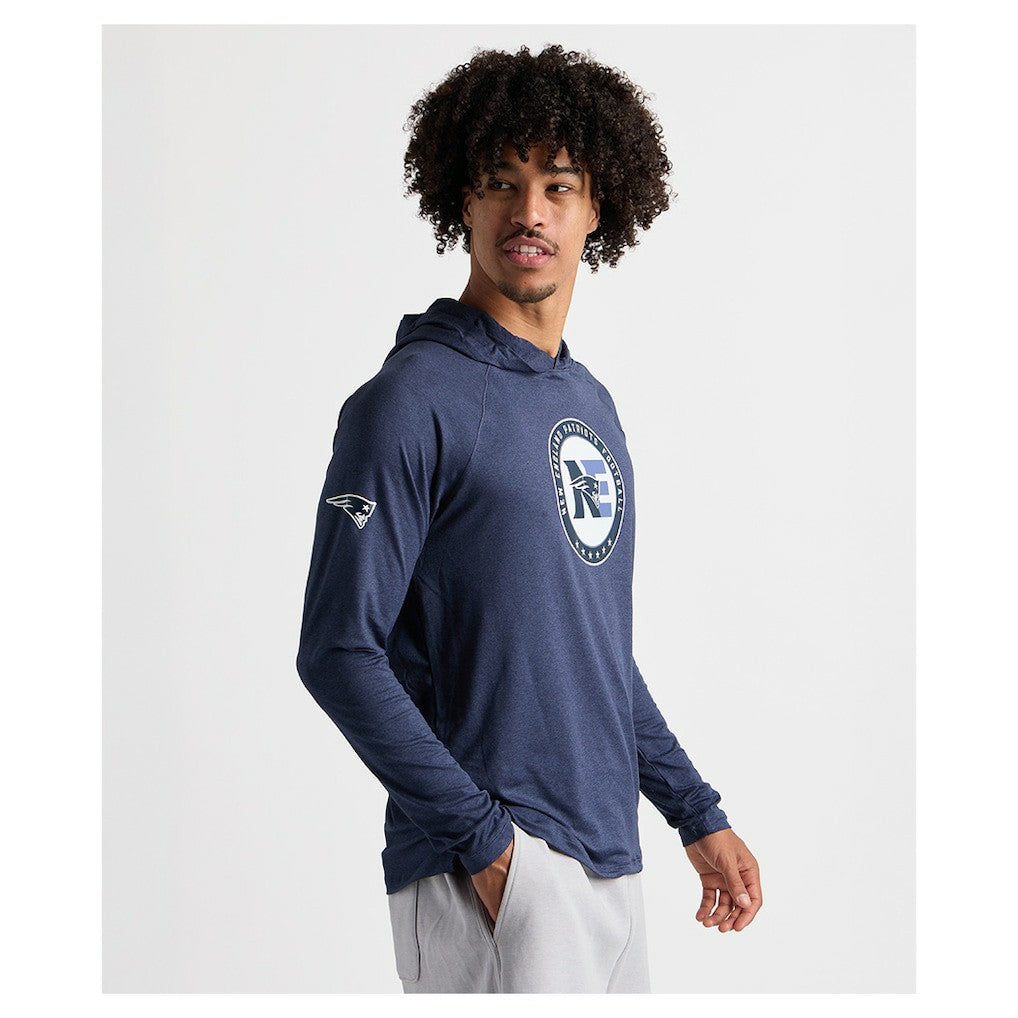 Charles River x New England Patriots Cayak Hooded Long Sleeve T-Shirt - Navy online