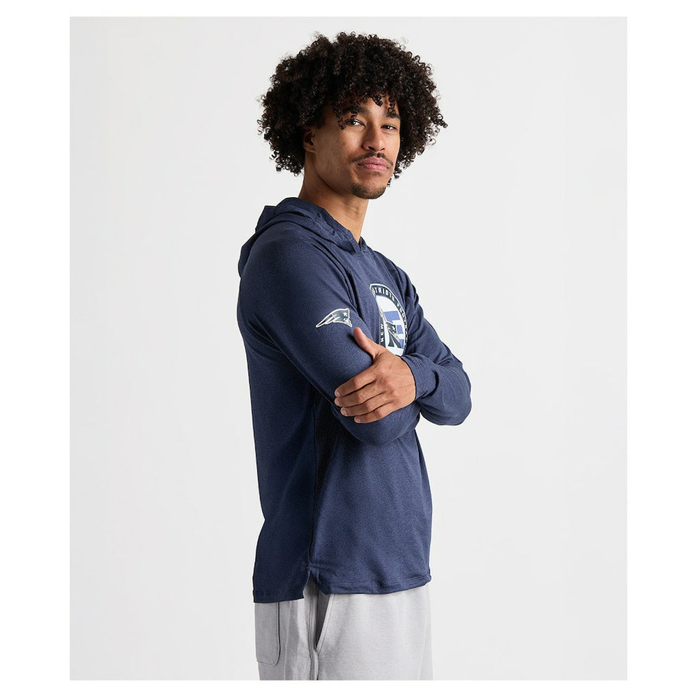 Charles River x New England Patriots Cayak Hooded Long Sleeve T-Shirt - Navy online