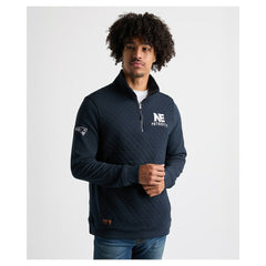 Charles River x New England Patriots Franconia Quilted Quarter-Zip Sweatshirt - Navy for sale