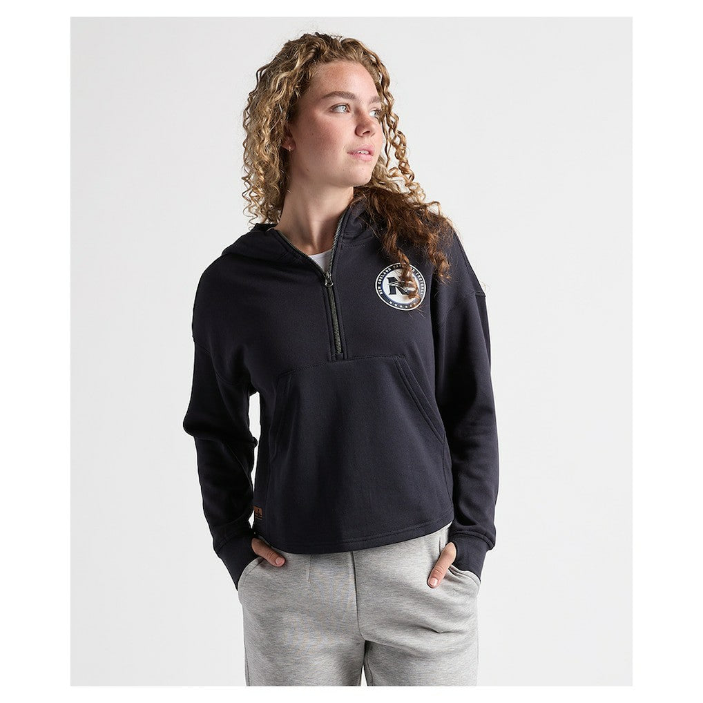 Charles River x New England Patriots Women's Willow Fleece Quarter-Zip Hoodie - Navy sale