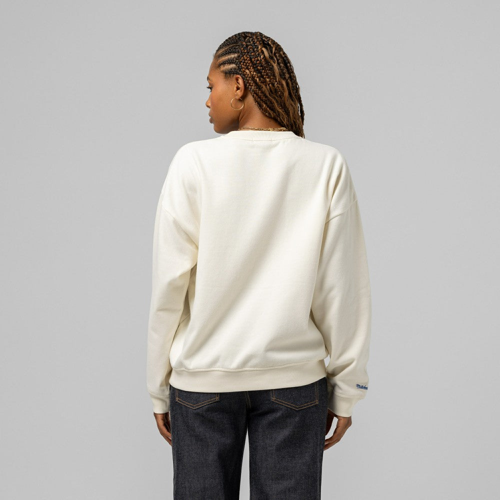 Los Angeles Dodgers Women's Premium Crewneck Sweatshirt - Cream | Mitchell & Ness