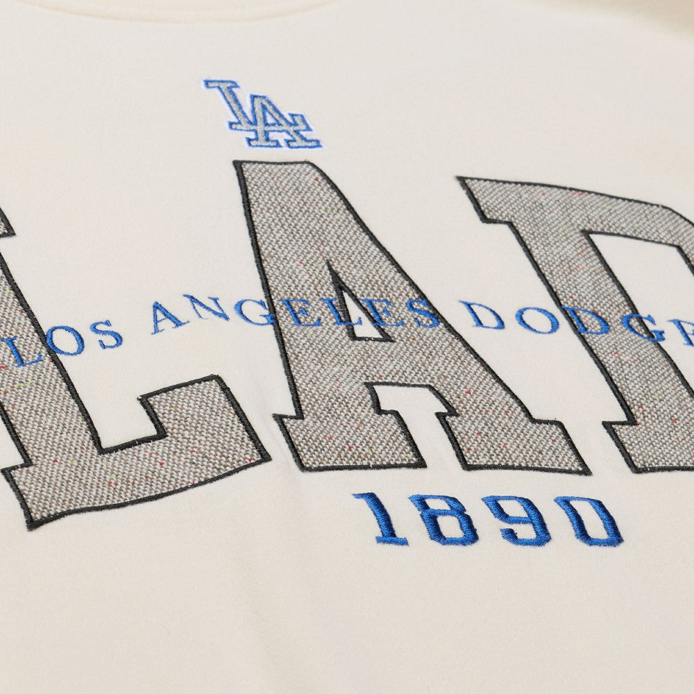 Los Angeles Dodgers Women's Premium Crewneck Sweatshirt - Cream | Mitchell & Ness