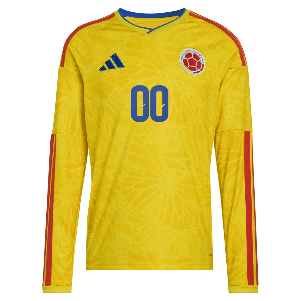 Colombia National Team FIFA x World Cup 2026 Home Replica Long Sleeve Custom Jersey - Yellow | Adidas online