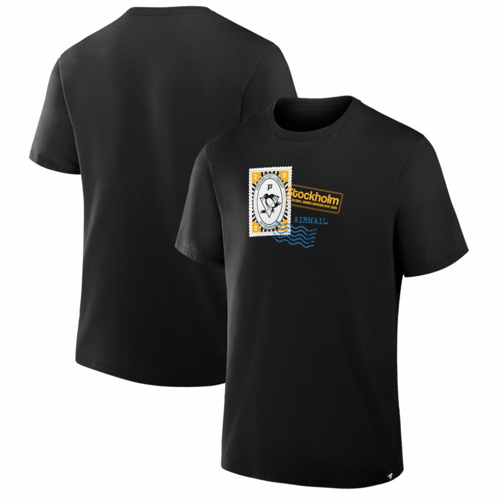 Pittsburgh Penguins 2025 NHL Global Series Hometown To Stockholm Legacy T-Shirt Black