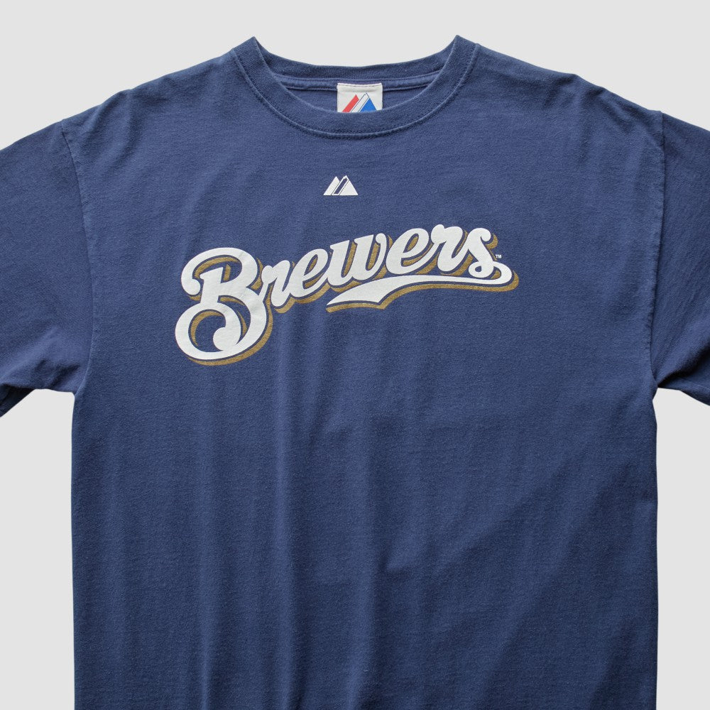 Milwaukee Brewers Majestic 2008 T-shirt - Navy Vintage