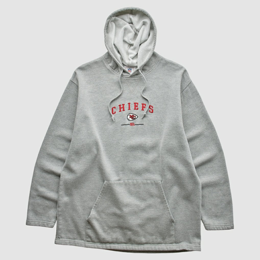 Kansas City Chiefs NFL 2000s Hooded Pullover Sweatshirt - Heather Gray Vintage outlet