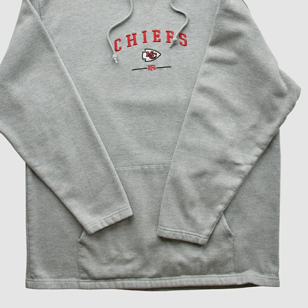 Kansas City Chiefs NFL 2000s Hooded Pullover Sweatshirt - Heather Gray Vintage outlet