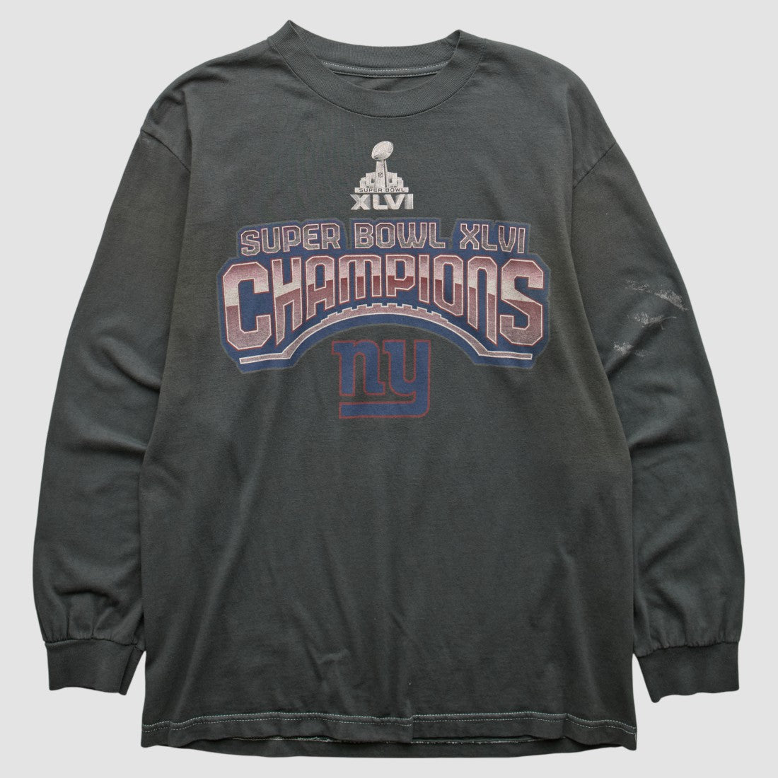 New York Giants 2012 Long Sleeve T-shirt - Black Vintage cheap