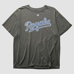 Kansas City Royals Majestic 2010s T-shirt - Charcoal Vintage