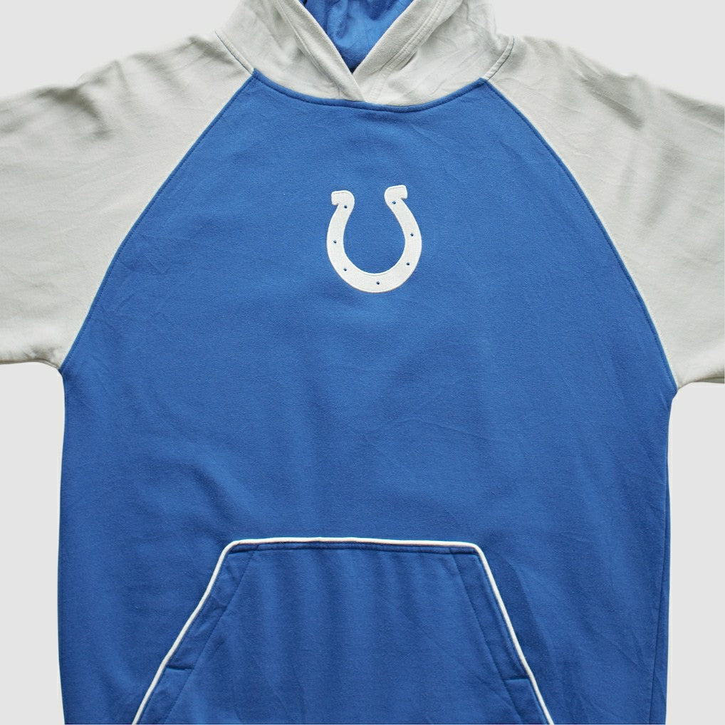 Indianapolis Colts Reebok 2000s Hooded Pullover Sweatshirt - Blue Vintage sale