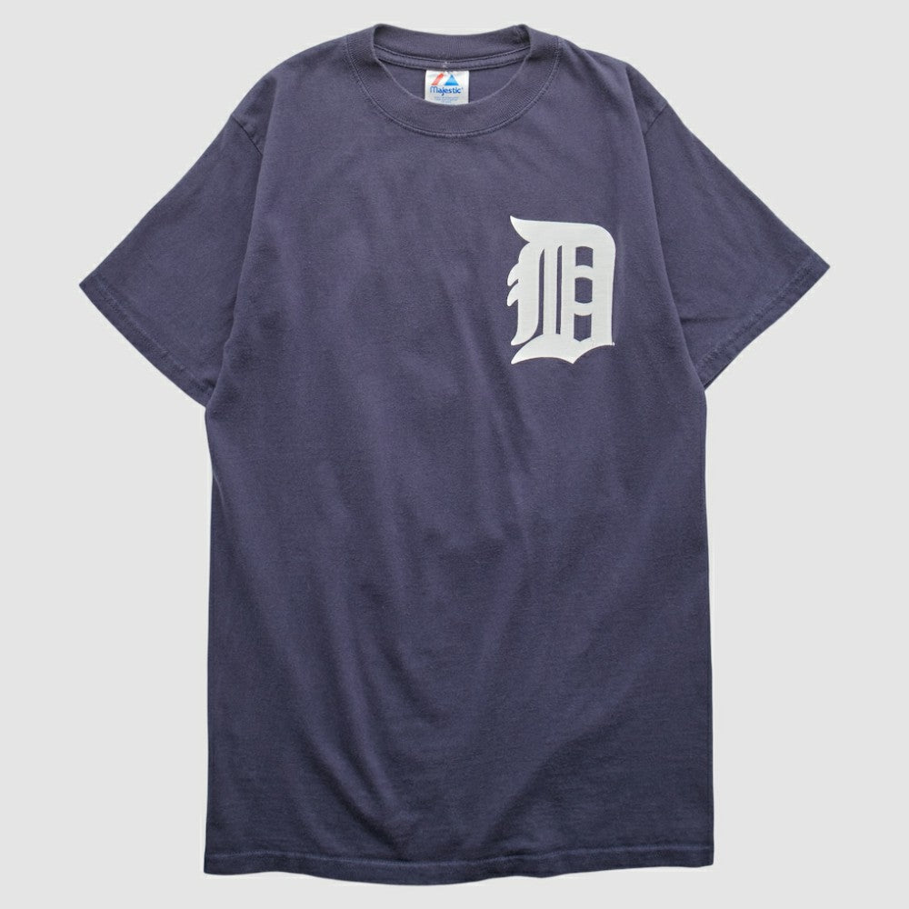 Detroit Tigers Majestic 2000s T-shirt - Navy Vintage