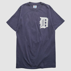 Detroit Tigers Majestic 2000s T-shirt - Navy Vintage