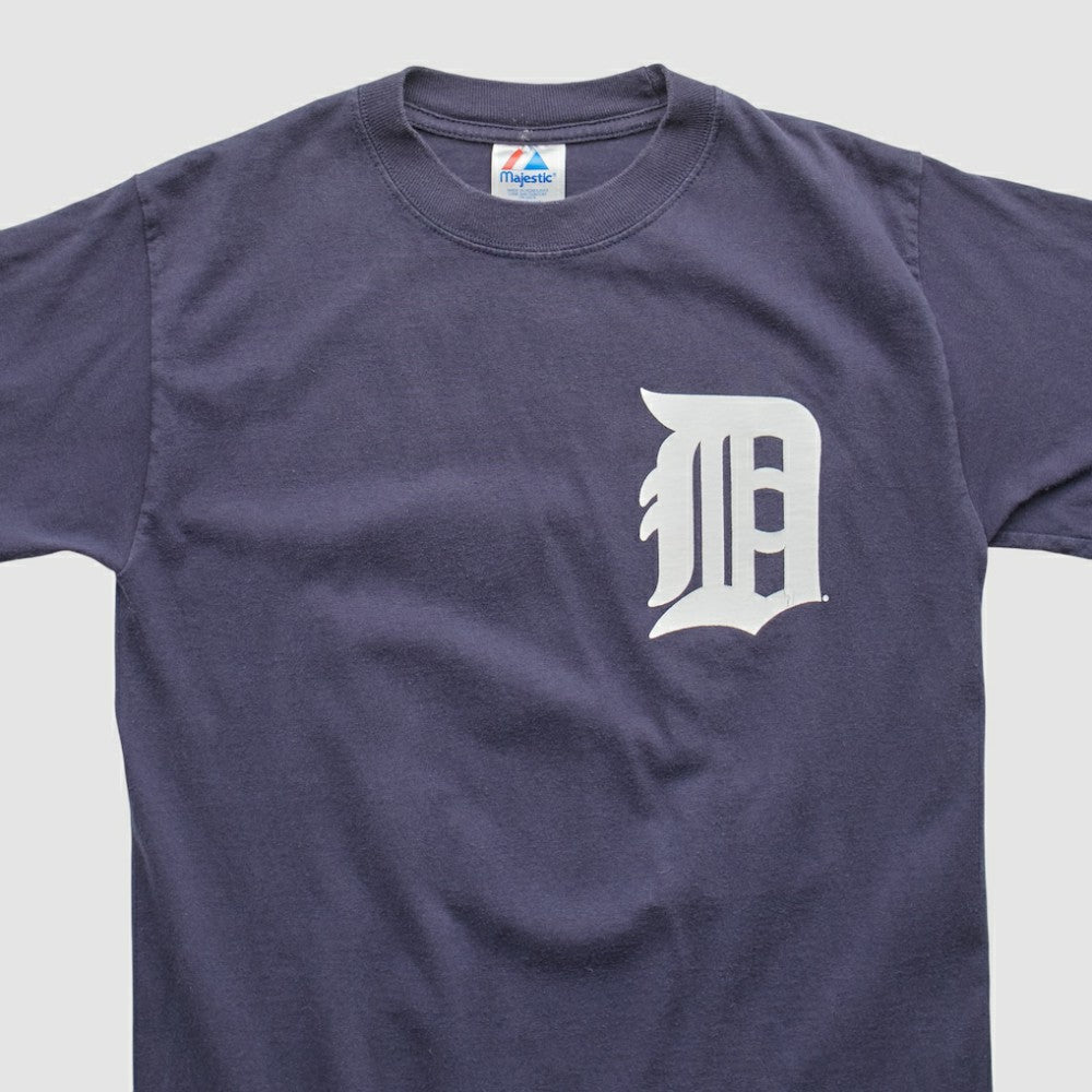 Detroit Tigers Majestic 2000s T-shirt - Navy Vintage