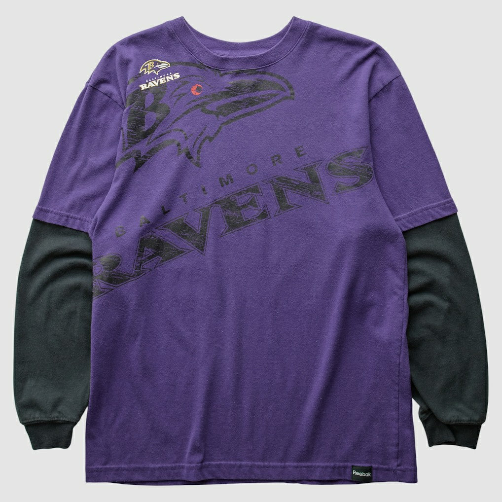 Baltimore Ravens Reebok 2010s Long Sleeve T-shirt - Purple Vintage outlet
