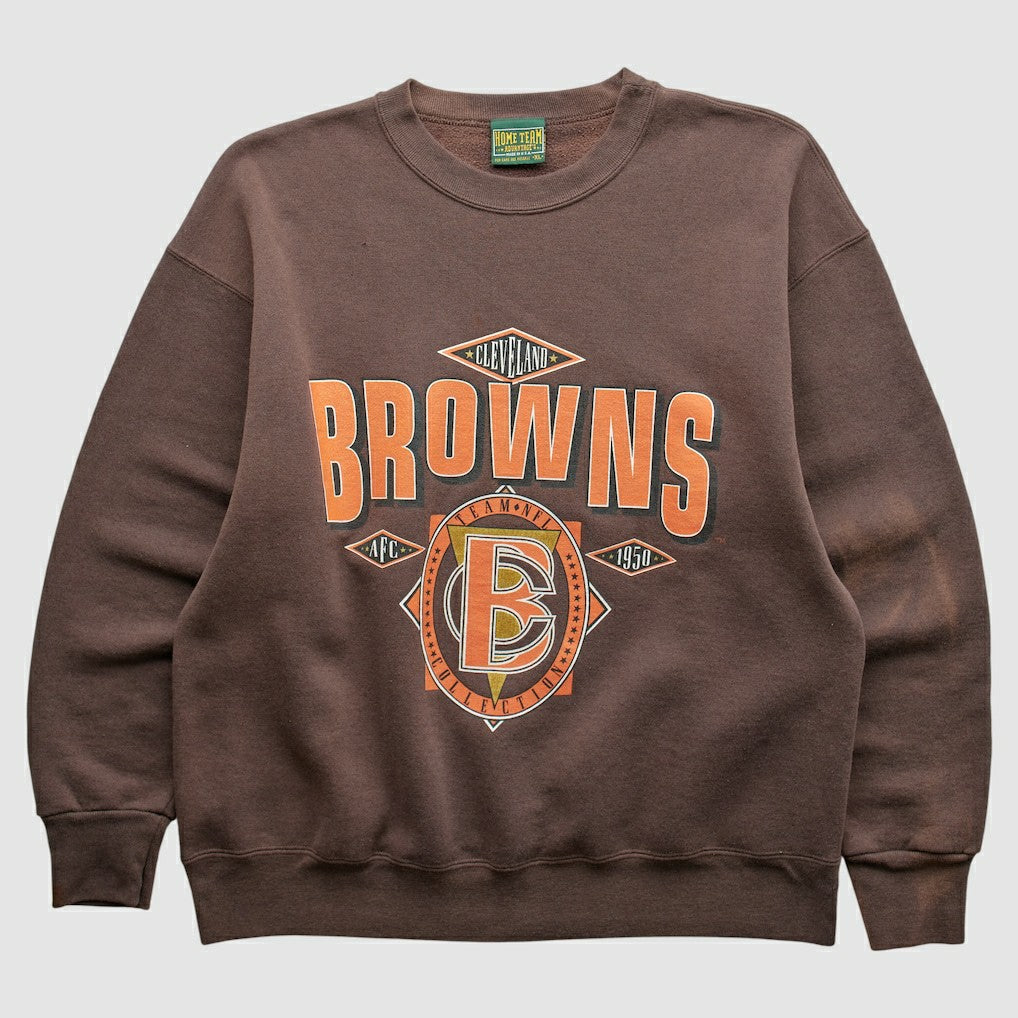Cleveland Browns Home Team Advantage 90s Sweatshirt - Brown Vintage sale