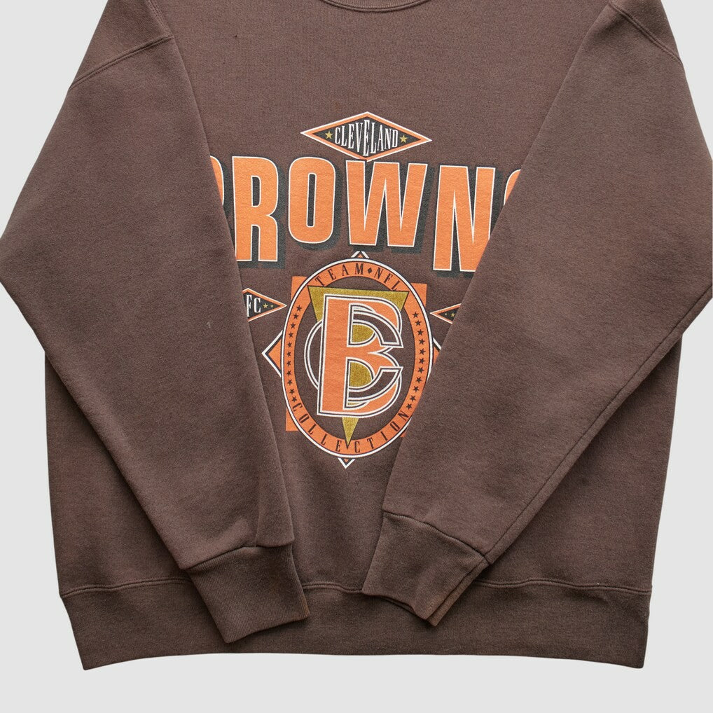 Cleveland Browns Home Team Advantage 90s Sweatshirt - Brown Vintage sale