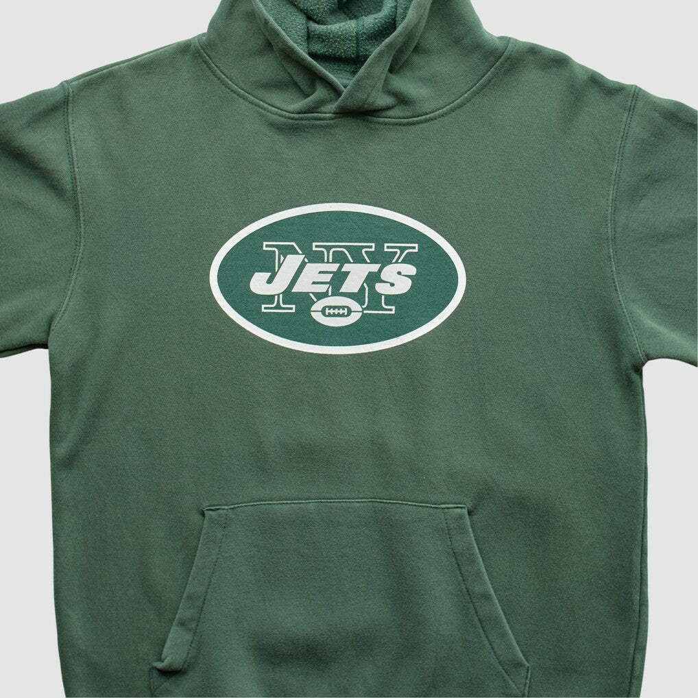 New York Jets NFL 2010s Hooded Sweatshirt - Green Vintage sale