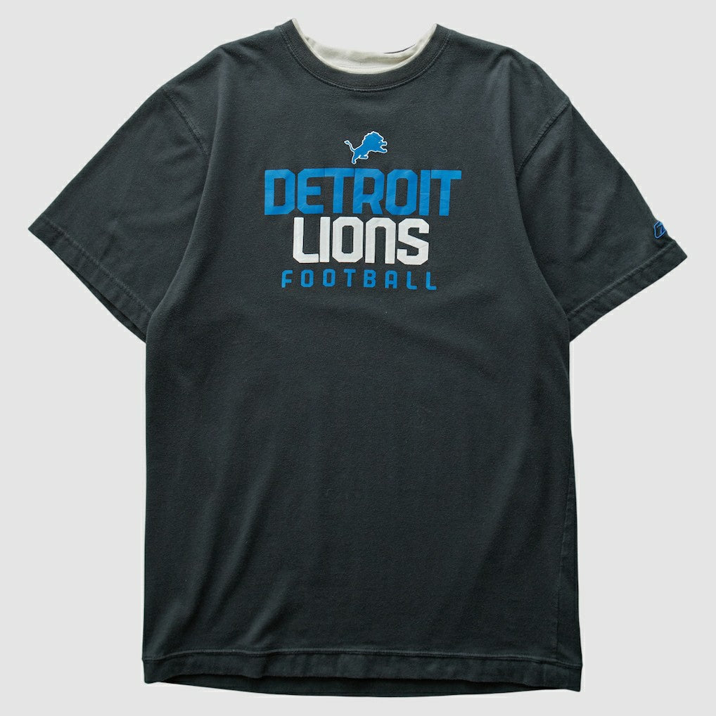 Detroit Lions Reebok 2000s T-shirt - Black Vintage on sale