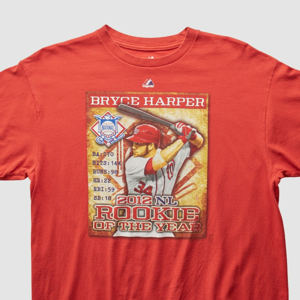 Bryce Harper Majestic 2012 T-shirt - Red Vintage