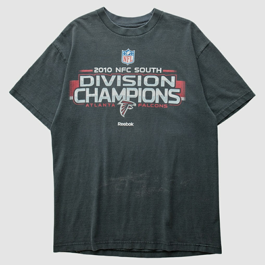Atlanta Falcons Reebok 2010 T-shirt - Charcoal Vintage sale