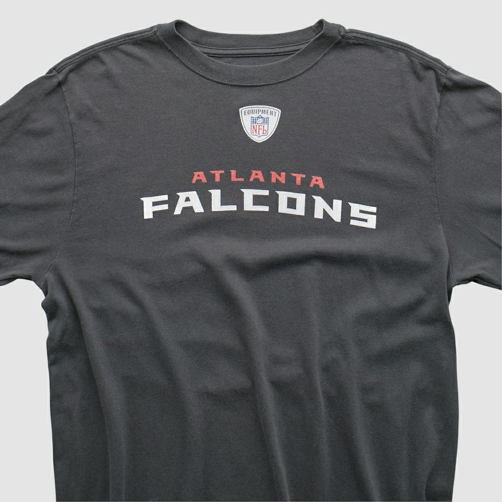 Atlanta Falcons Reebok 2000s Long Sleeve T-shirt - Charcoal Vintage cheap