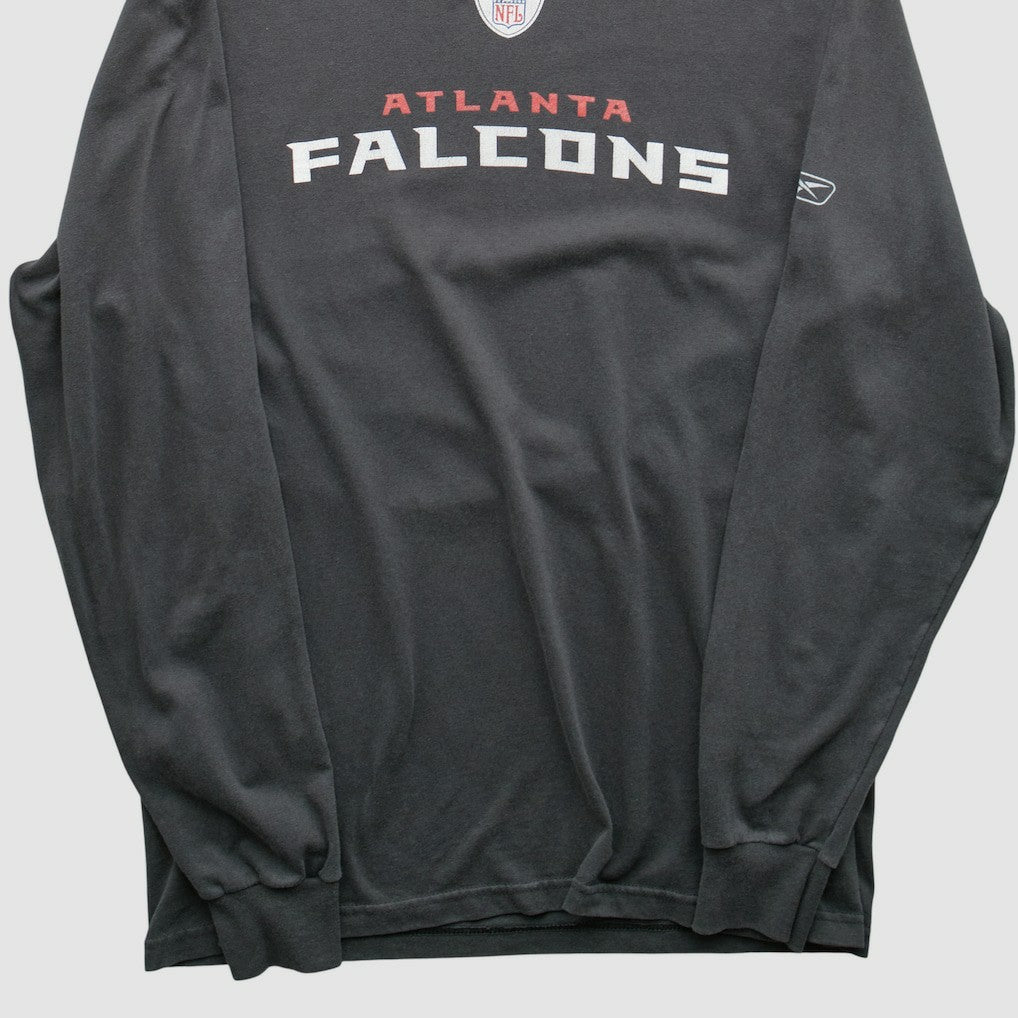 Atlanta Falcons Reebok 2000s Long Sleeve T-shirt - Charcoal Vintage cheap