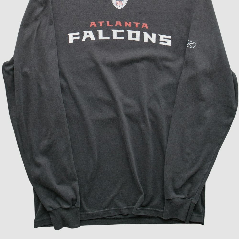 Atlanta Falcons Reebok 2000s Long Sleeve T-shirt - Charcoal Vintage cheap