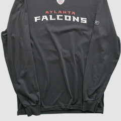 Atlanta Falcons Reebok 2000s Long Sleeve T-shirt - Charcoal Vintage cheap