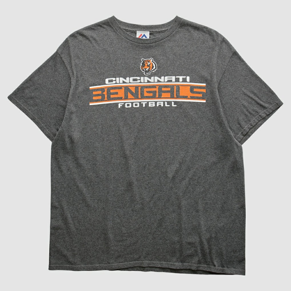 Cincinnati Bengals Majestic 2010s T-shirt - Dark Heather Gray Vintage outlet