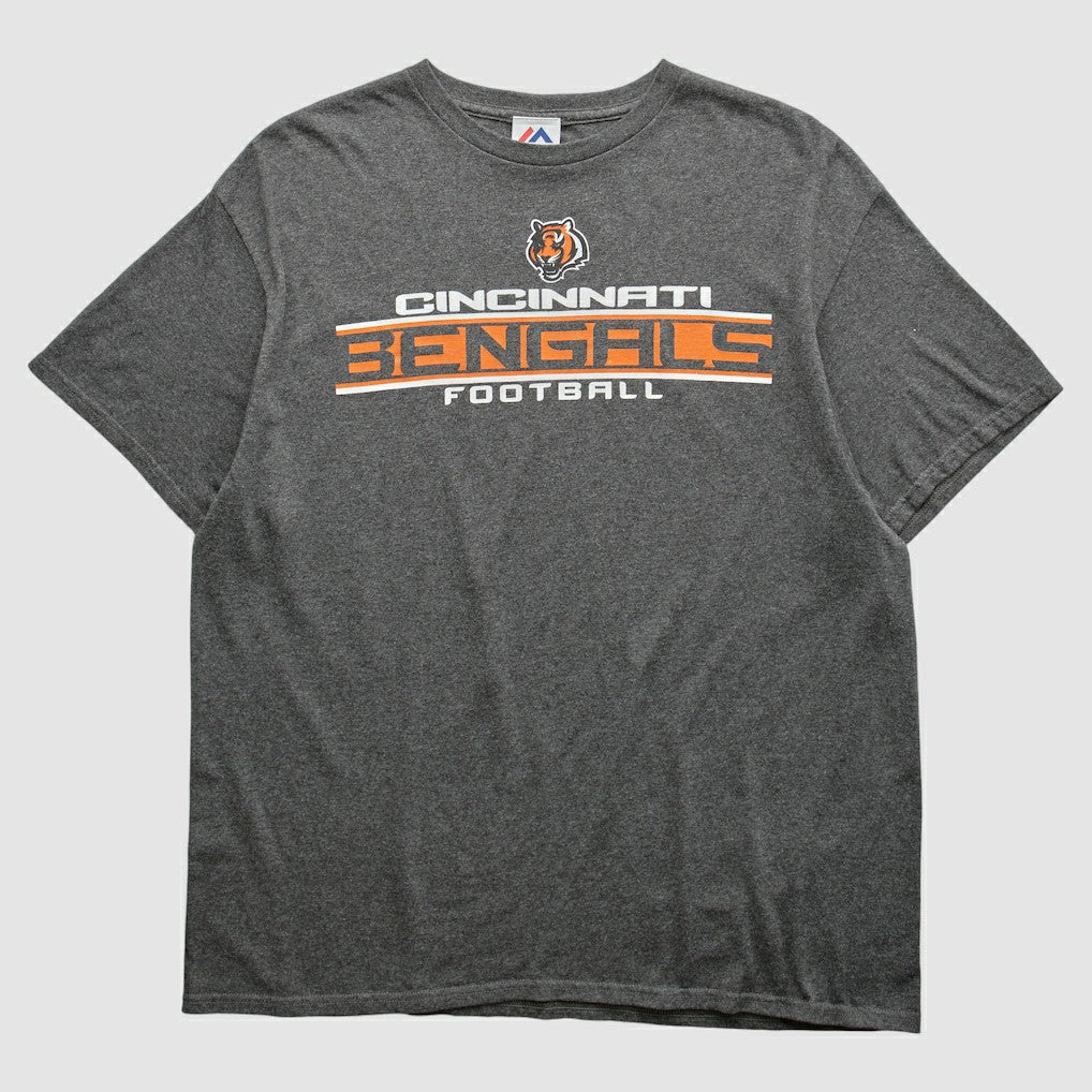Cincinnati Bengals Majestic 2010s T-shirt - Dark Heather Gray Vintage outlet