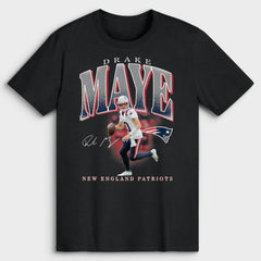 Drake Maye New England Patriots Big & Tall Player Hype T-Shirt - Black outlet