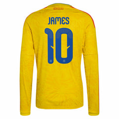 James Rodriguez Colombia National Team 2026 Home Replica Long Sleeve Jersey - Yellow | Adidas shop
