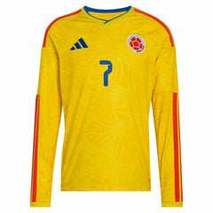 Luis Diaz Colombia National Team 2026 Home Replica Long Sleeve Jersey - Yellow | Adidas for sale