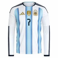 Rodrigo De Paul Argentina National Team 2026 Home Replica Long Sleeve Jersey - White | Adidas online