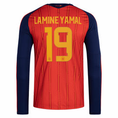 Lamine Yamal Spain National Team 2026 Home Replica Long Sleeve Jersey - Red | Adidas sale