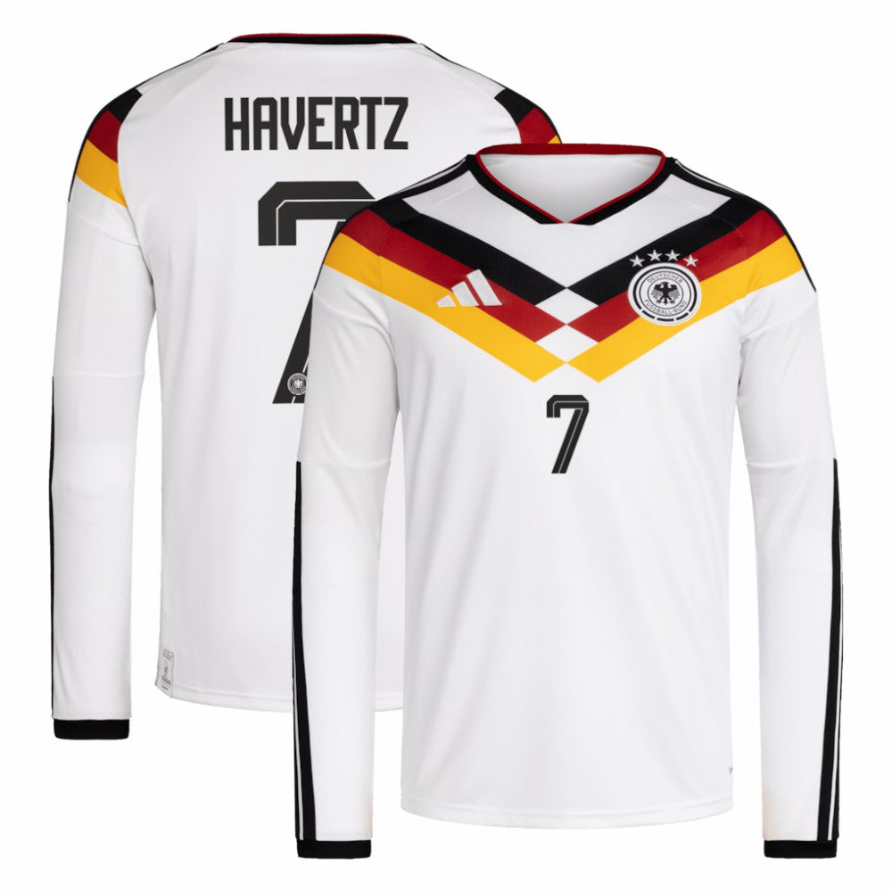 Kai Havertz Germany National Team 2026 Home Replica Long Sleeve Jersey - White | Adidas sale