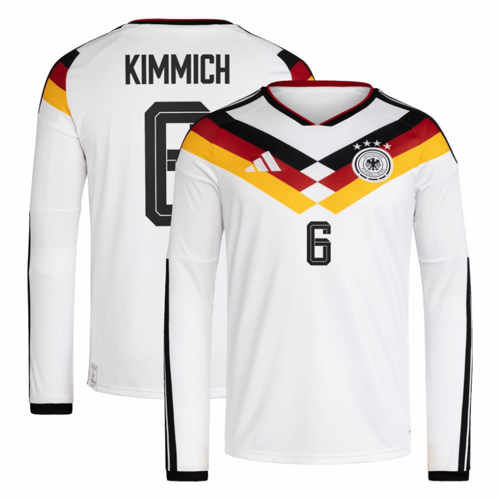 Joshua Kimmich Germany National Team 2026 Home Replica Long Sleeve Jersey - White | Adidas on sale