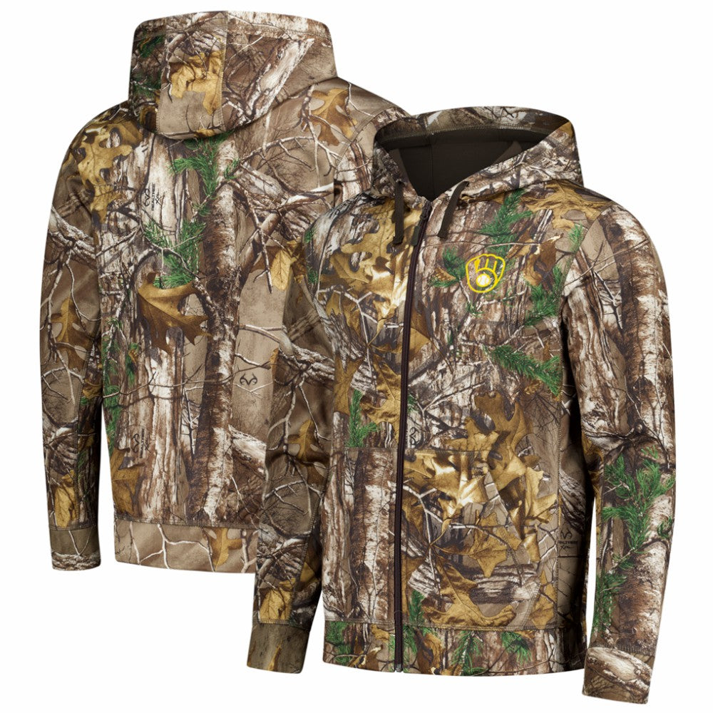 Milwaukee Brewers Dunbrooke Trophy Realtree Full-Zip Hoodie - Camo