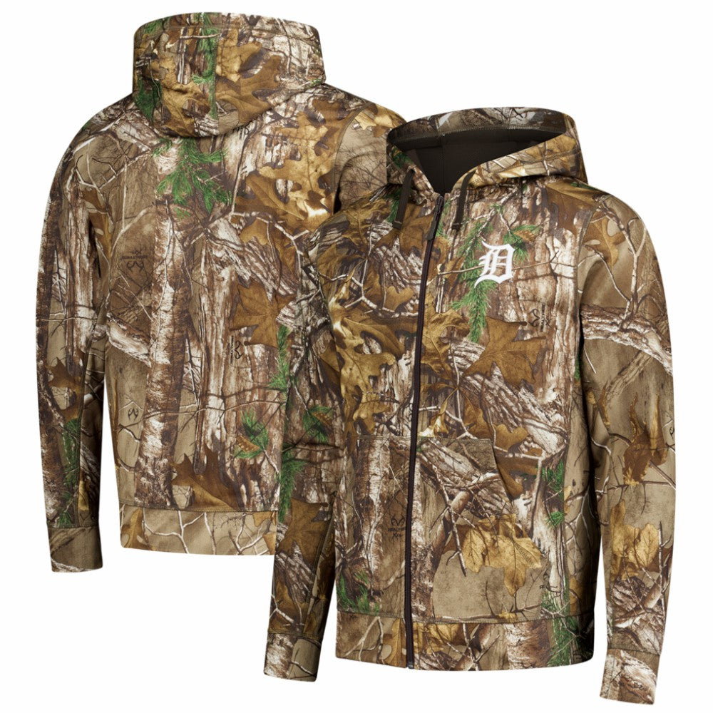 Detroit Tigers Dunbrooke Trophy Realtree Full-Zip Hoodie - Camo