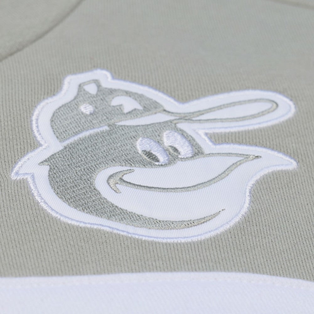 Baltimore Orioles Cooperstown Collection Thunderstorm Head Coach Hoodie - Gray | Mitchell & Ness