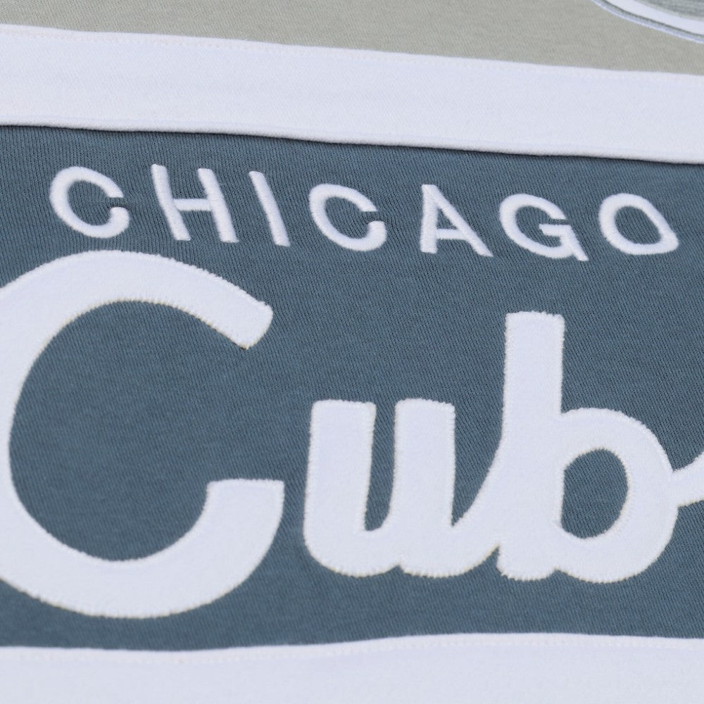 Chicago Cubs Cooperstown Collection Thunderstorm Head Coach Hoodie - Gray | Mitchell & Ness