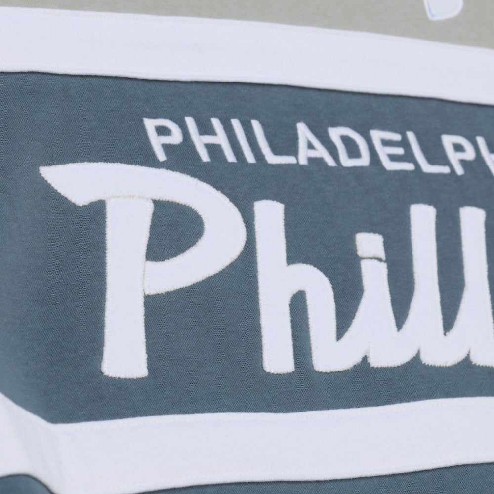 Philadelphia Phillies Cooperstown Collection Thunderstorm Head Coach Hoodie - Gray | Mitchell & Ness
